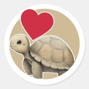Tortoise Classic Round Sticker