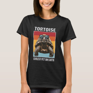 Tortoise Coolest Pet On Earth Retro Sunglasses T-Shirt