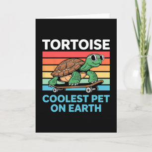 Tortoise Coolest Pet On Earth Sungles Skateboard Card