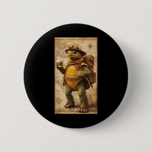 Tortoise Explorer Adventure Hiking Travel Nature 6 Cm Round Badge