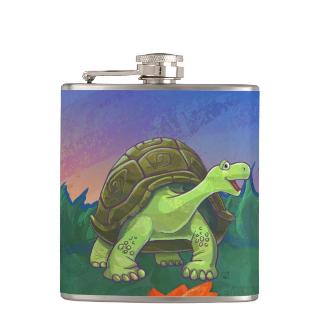 Tortoise Gifts & Accessories Hip Flask (Front)