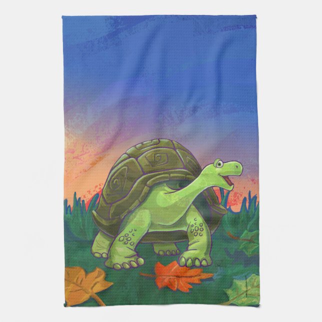 Tortoise Gifts & Accessories Tea Towel (Vertical)