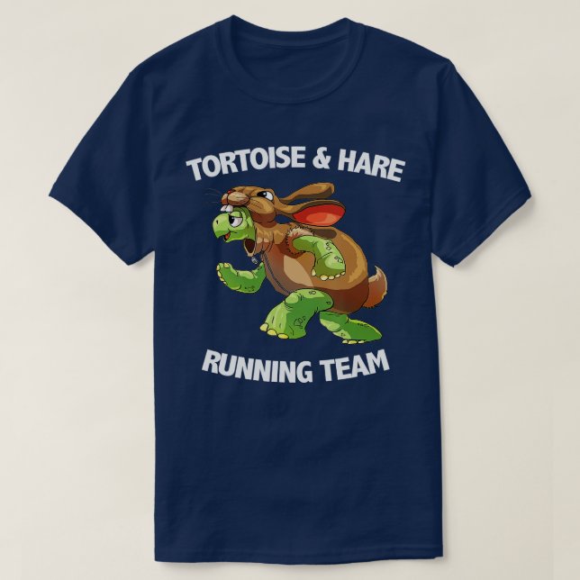 Tortoise  Hare Running Team  T-Shirt (Design Front)