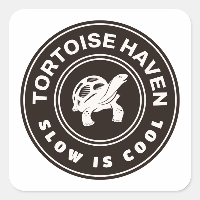 Tortoise Haven Square Sticker (Front)