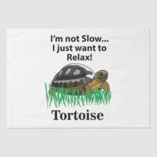 Tortoise I Just Want To Relax Animal Cute Funny Tissue Paper