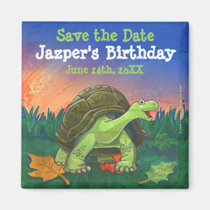 Tortoise Party Centre Magnet