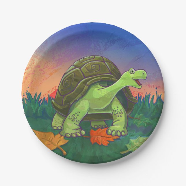 Tortoise Party Centre Paper Plate (Front)