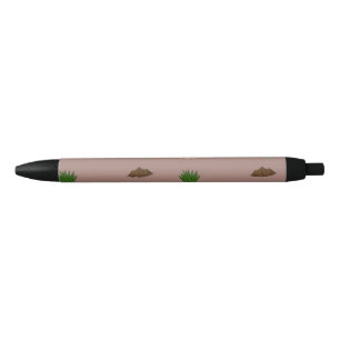 Tortoise pattern on brown black ink pen