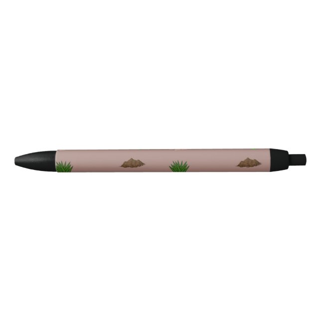 Tortoise pattern on brown black ink pen (Front)