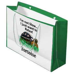 Tortoise Relax Animal Cute Funny Birthday Large Gift Bag