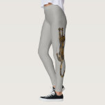 Tortoise Shell Cat Hanging On | Funny Tortie Cat Leggings<br><div class="desc">Tortoise Shell Cat Holding on with Claws Grey Leggings. Fun for the gym,  yoga class,  or at home on the couch curled up with your kitty. Check out Jenn's Doodle World for even more unusual leggings and fun products featuring this crazy tortie cat. ©Jenn Kay</div>