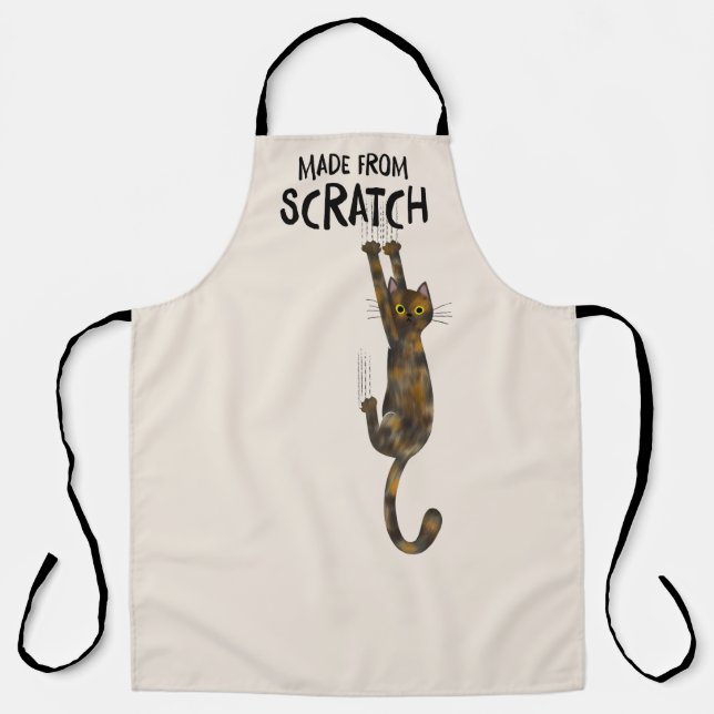 Tortoise Shell Cat Made From Scratch Tortie Apron (Front)