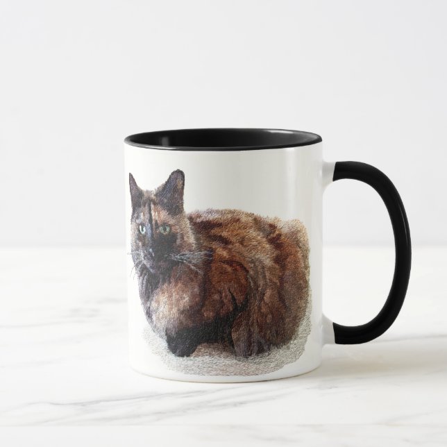 Tortoise Shell Cat Mug (Right)