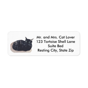Tortoise Shell Cat Resting Address Labels