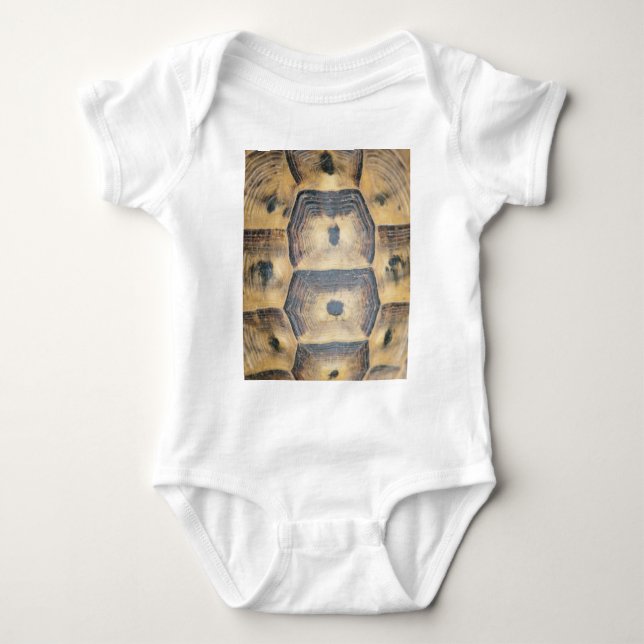 Tortoise Shell Pattern Baby Bodysuit (Front)