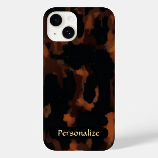 Tortoise Shell Pattern | Brown Black Elegant Chic Case-Mate iPhone 14 Case