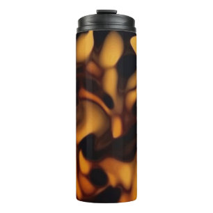 Tortoise Shell Turtle Shell Pattern Amber Brown Thermal Tumbler