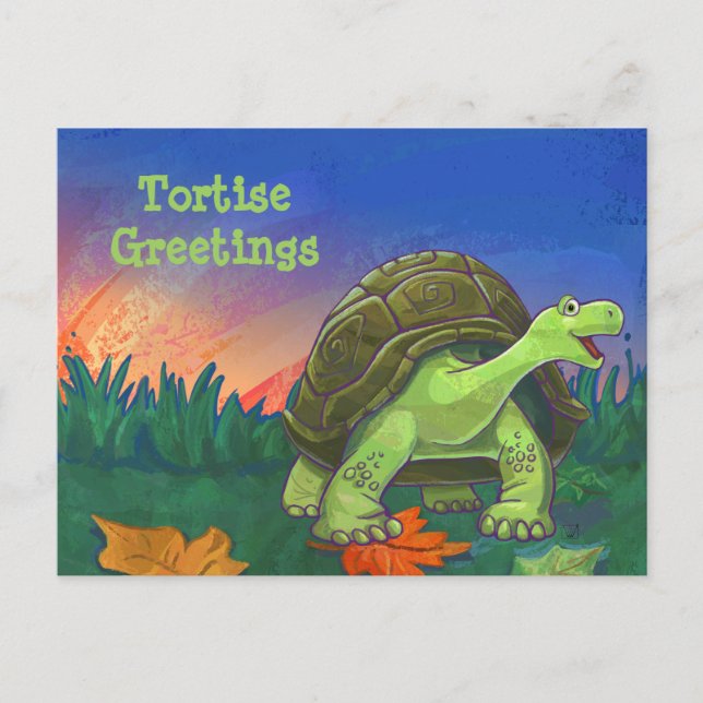 Tortoise Stationery Postcard (Front)