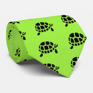 Tortoise Turtle Animal Vintage Wood Engraving Tie
