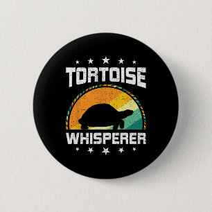Tortoise Whisperer Fly Fishing Aquarium Fish Tank 6 Cm Round Badge