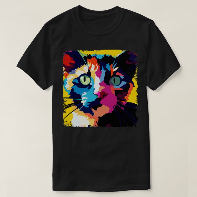 Tortoiseshell Art Cat Lover Gift 2 T-Shirt (Design Front)