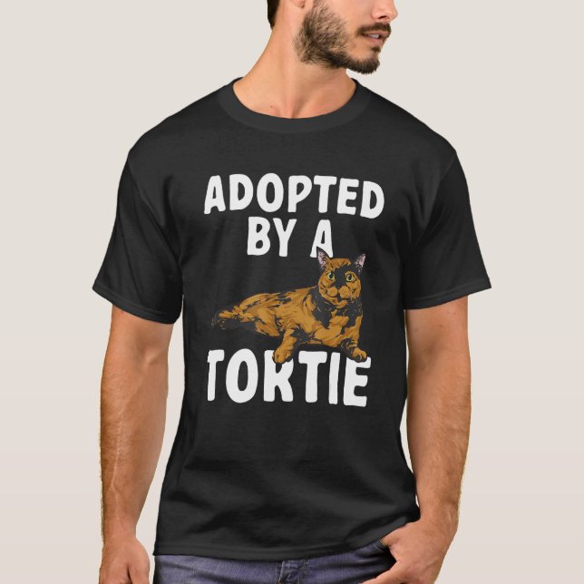 Tortoiseshell Cat Adopted By A Tortie Cat T-Shirt (Front)