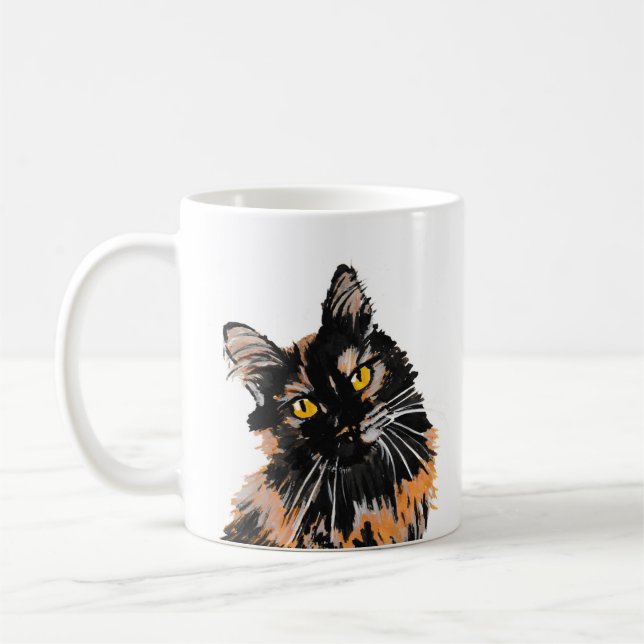 Tortoiseshell Cat Mug (Left)