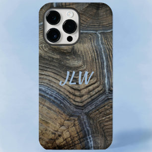 Tortoiseshell faux Natural with Initials Classy Case-Mate iPhone 14 Pro Max Case