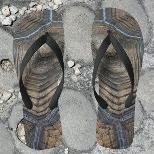 Tortoiseshell Grey and Brown Masculine Pattern Thongs