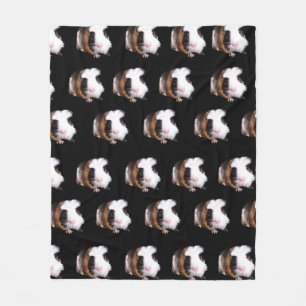 Tortoiseshell Guinea Pigs Medium Fleece Blanket. Blanket