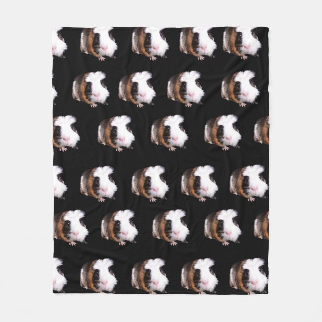 Tortoiseshell Guinea Pigs Medium Fleece Blanket. Blanket (Front)