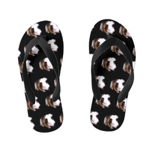 Tortoiseshell Guinea Pigs Pattern, Kid's Thongs