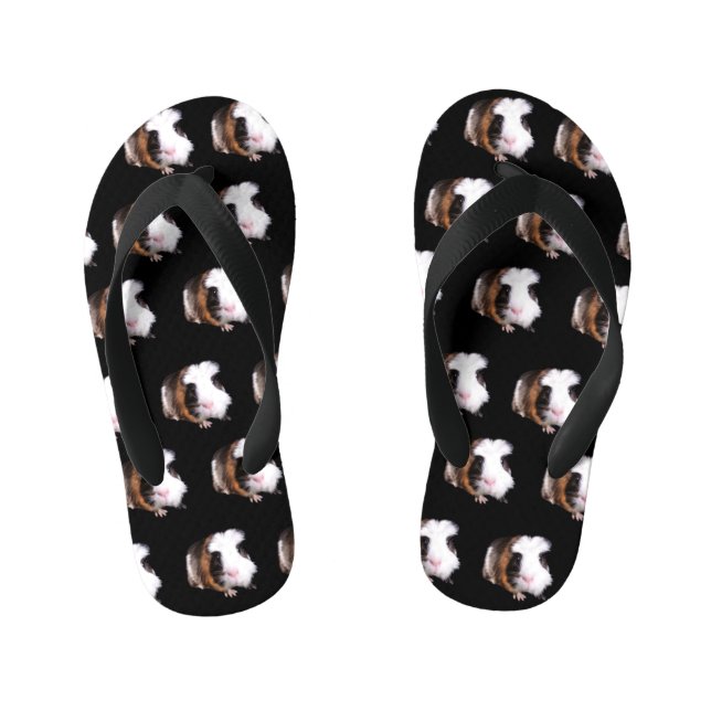 Tortoiseshell Guinea Pigs Pattern, Kid's Thongs (Footbed)