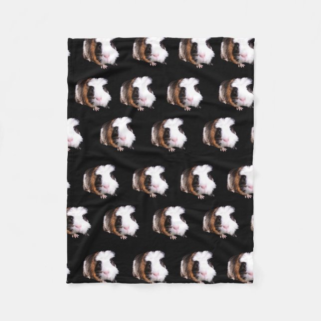 Tortoiseshell Guinea Pigs Small Fleece Blanket. (Front)