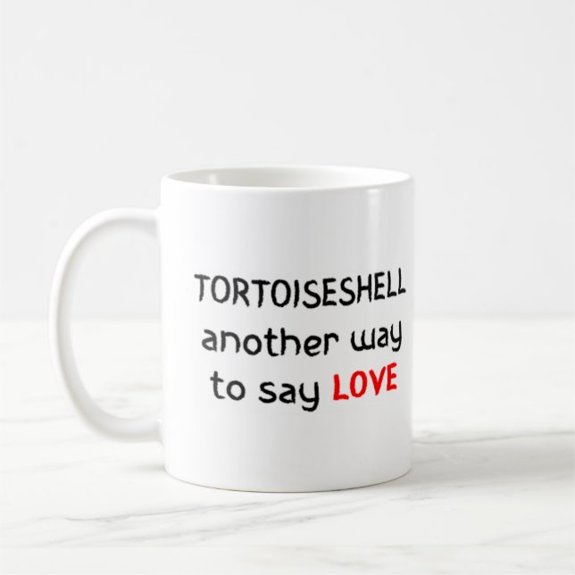 tortoiseshell love coffee mug (Left)