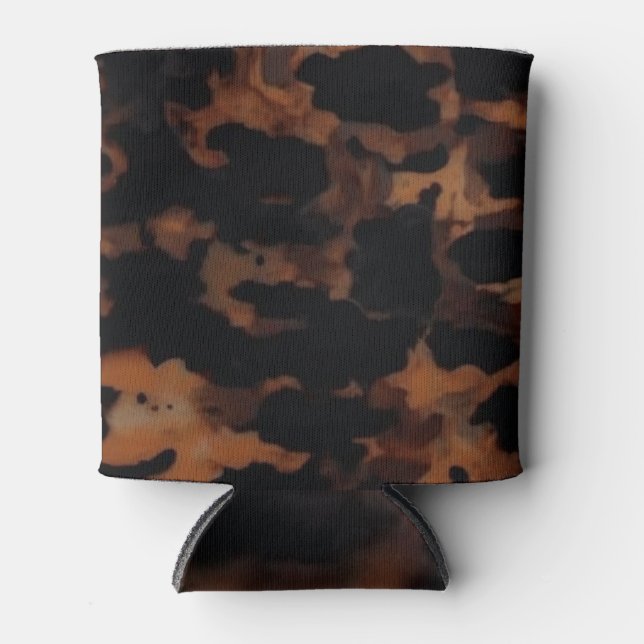 Tortoiseshell Seamless Pattern, Chic TortoiseShell Can Cooler (Front)