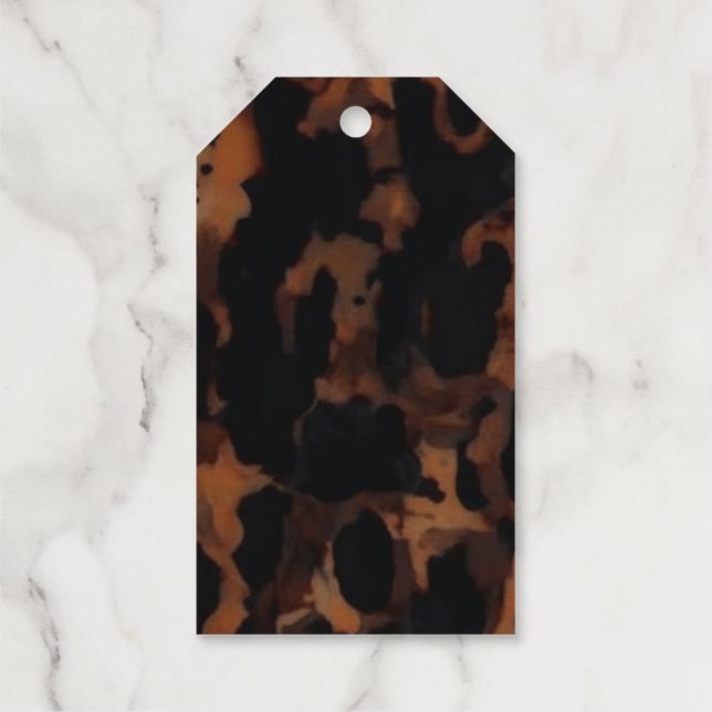 Tortoiseshell Seamless Pattern, Chic TortoiseShell Gift Tags (Back)