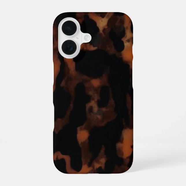 Tortoiseshell Seamless Pattern, Chic TortoiseShell iPhone 16 Case (Back)
