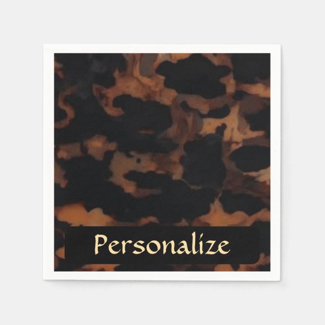 Tortoiseshell Seamless Pattern, Chic TortoiseShell Napkin (Front)