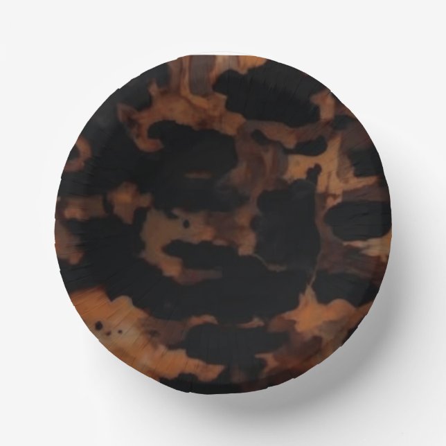 Tortoiseshell Seamless Pattern, Chic TortoiseShell Paper Plate (Front)