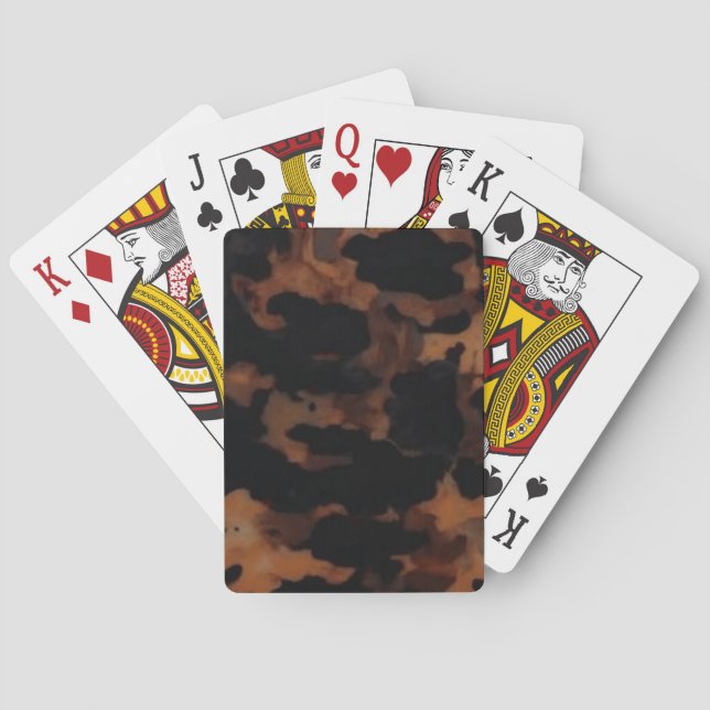 Tortoiseshell Seamless Pattern, Chic TortoiseShell Playing Cards (Back)
