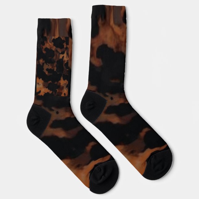 Tortoiseshell Seamless Pattern, Chic TortoiseShell Socks (Right)