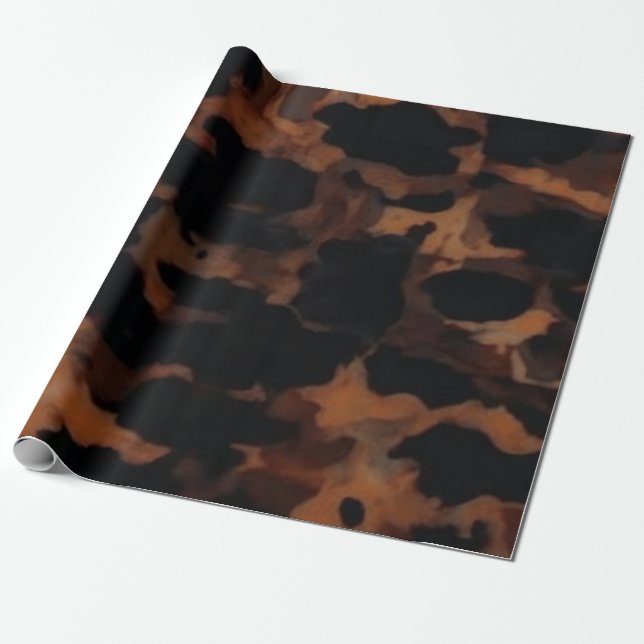Tortoiseshell Seamless Pattern, Chic TortoiseShell Wrapping Paper (Unrolled)