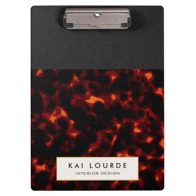 Tortoiseshell  Stylish Chic Clipboard (Front)