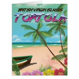 Tortola British virgin islands travel poster