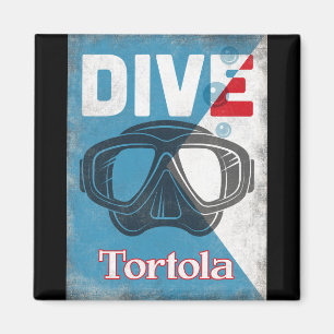 Tortola Vintage Scuba Diving Mask Magnet