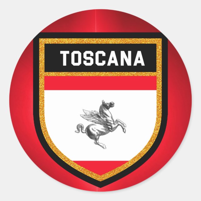 Toscana Flag Classic Round Sticker (Front)