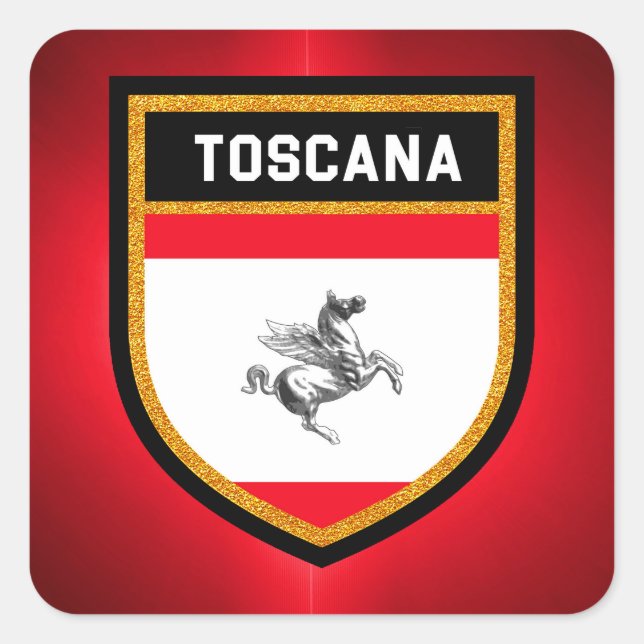Toscana Flag Square Sticker (Front)