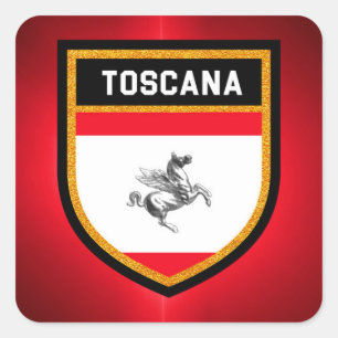 Toscana Flag Square Sticker