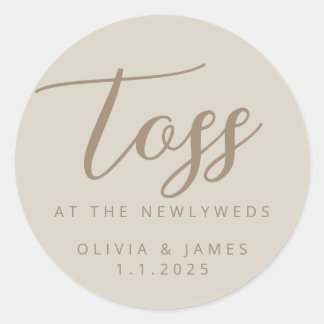 Toss At The Newlyweds Sticker